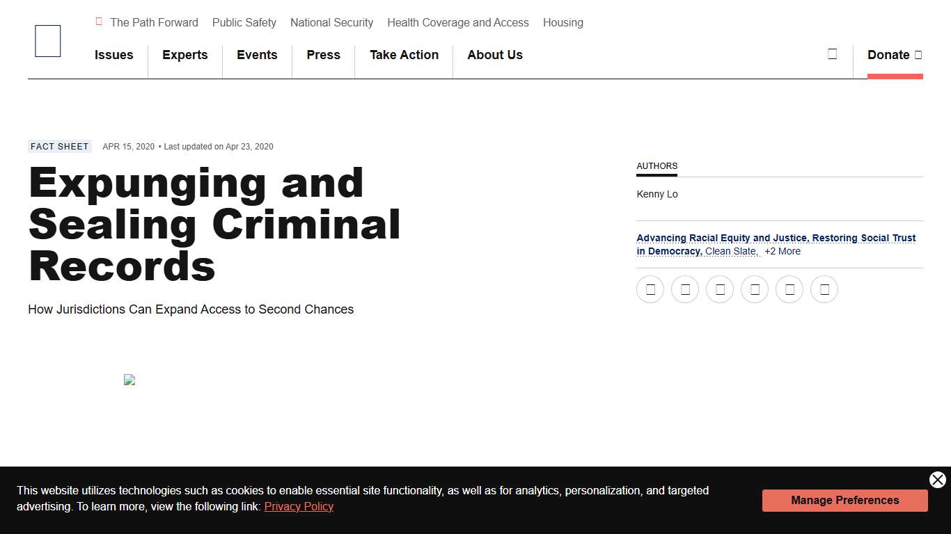 Expunging and Sealing Criminal Records - Center for American Progress